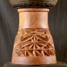 Detail of the sculptures of a BaraGnouma djembe