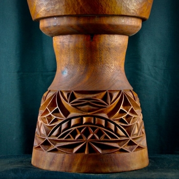 Akozon Djembe africain 5in Instrument de percussion à main en bois